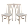 International Concepts Set of 2 Weston Solid Wood Chairs in Unfinished