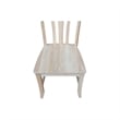 International Concepts Set of 2 Weston Solid Wood Chairs in Unfinished