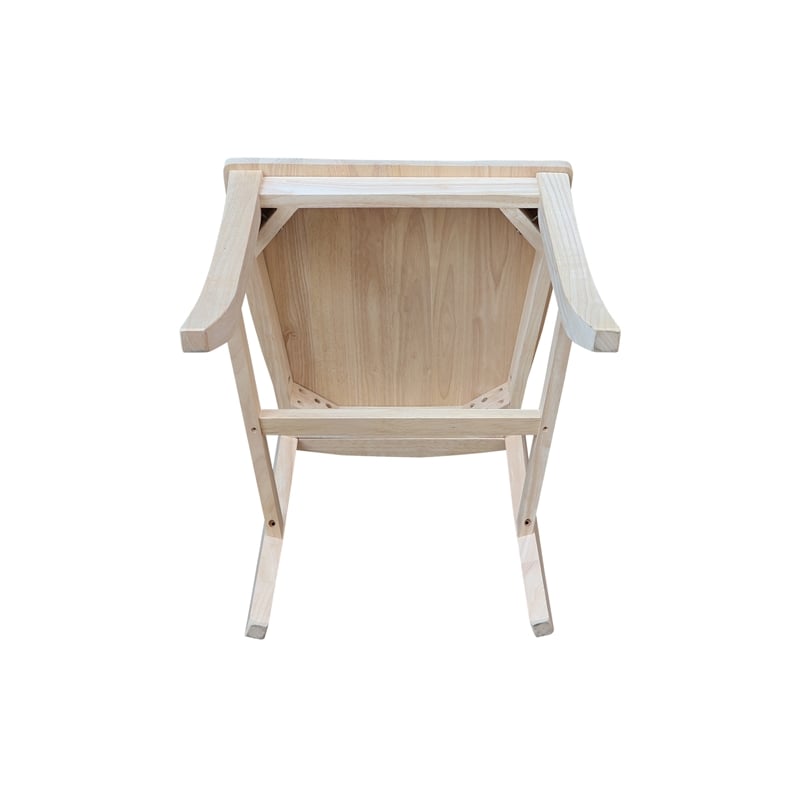 International Concepts Set of 2 Weston Solid Wood Chairs in Unfinished