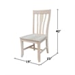 International Concepts Set of 2 Weston Solid Wood Chairs in Unfinished