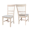 International Concepts Set of Two Solid Wood Clayton Chairs in Unfinished