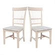 International Concepts Set of Two Solid Wood Clayton Chairs in Unfinished