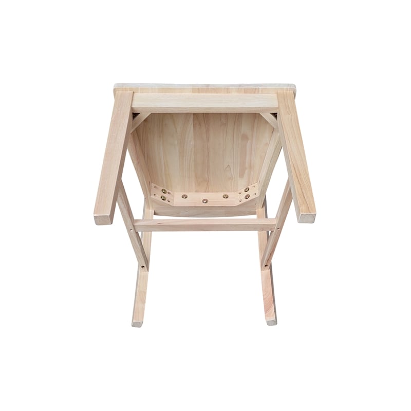 International Concepts Set of Two Solid Wood Clayton Chairs in Unfinished