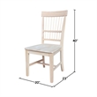 International Concepts Set of Two Solid Wood Clayton Chairs in Unfinished