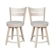 Sara Soild Wood Counter Height Stool with Swivel Seat in Unfinished