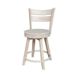 Sara Soild Wood Counter Height Stool with Swivel Seat in Unfinished