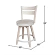 Sara Soild Wood Counter Height Stool with Swivel Seat in Unfinished