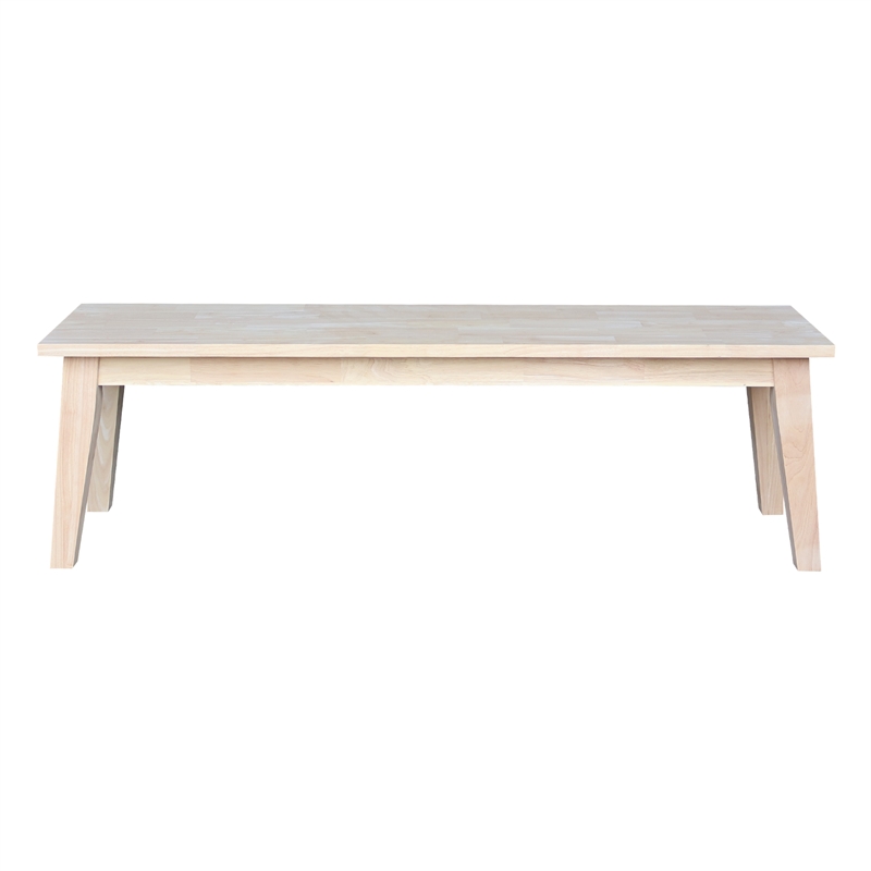 International Concepts Boulder Solid Wood Bench in Unfinished