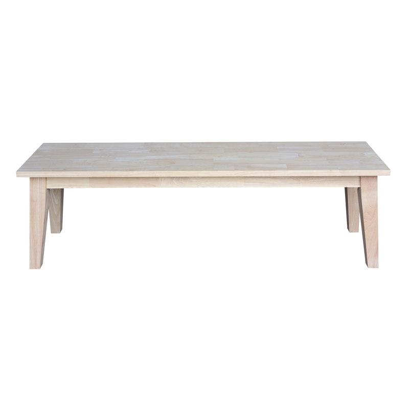 International Concepts Boulder Solid Wood Bench in Unfinished