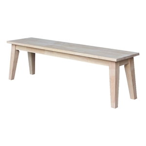 International Concepts Boulder Solid Wood Bench in Unfinished