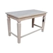 International Concepts Vista Solid Wood Desk with 2 Drawers in Unfinished