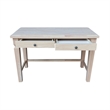 Vista Solid Wood Desk with 2 Drawers and Chair in Unfinished