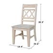 Vista Solid Wood Desk with 2 Drawers and Chair in Unfinished