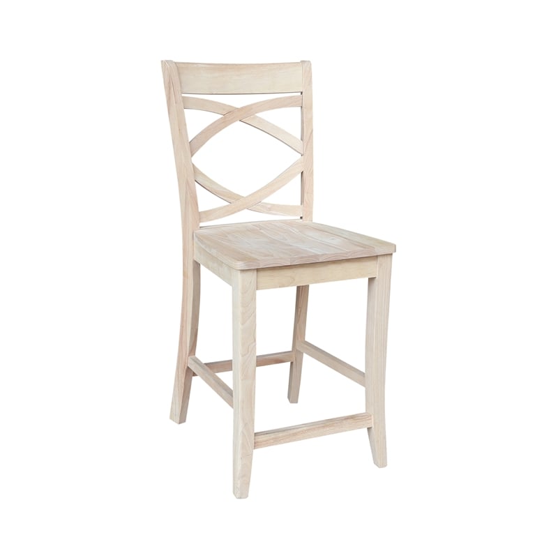 International Concepts Milano Solid Wood Counterheight Stool - 24