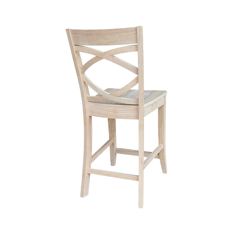 International Concepts Milano Solid Wood Counterheight Stool - 24