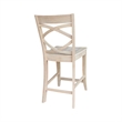 International Concepts Milano Solid Wood Counterheight Stool - 24