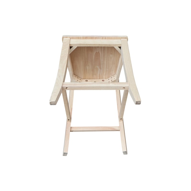 International Concepts Milano Solid Wood Counterheight Stool - 24