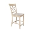 International Concepts Lacy Soild Wood Counterheight Stool - 24