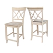 International Concepts Lacy Soild Wood Counterheight Stool - 24
