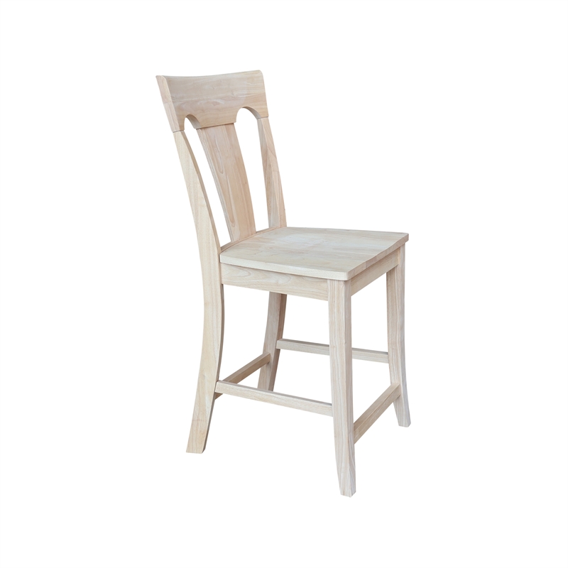 International Concepts Elle Soild Wood Counterheight Stool - 24