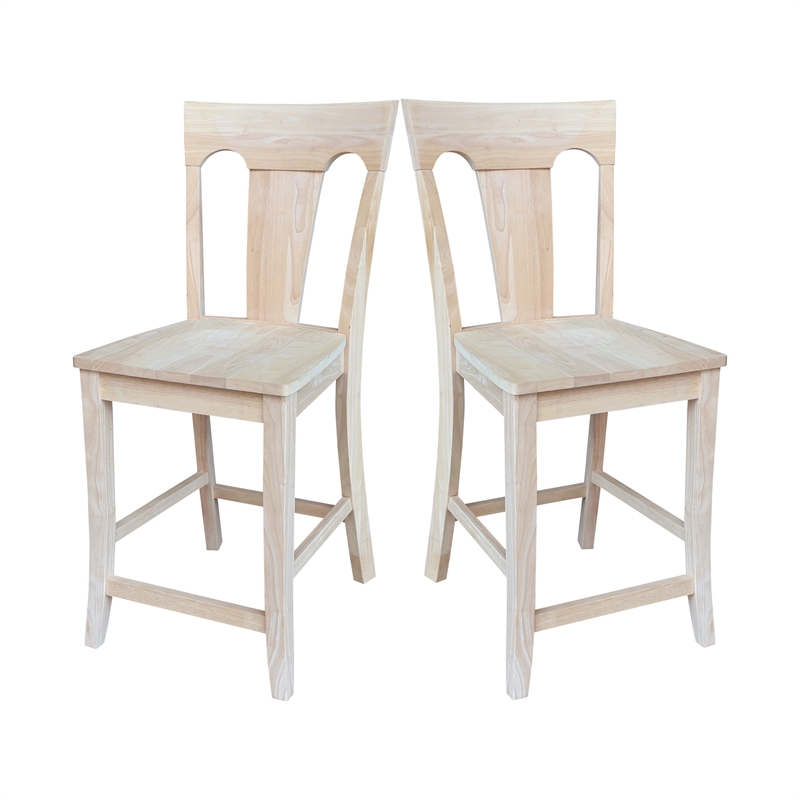 International Concepts Elle Soild Wood Counterheight Stool - 24