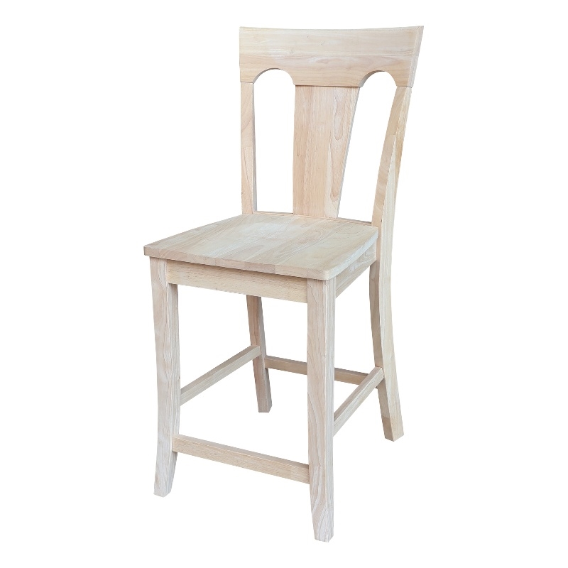 International Concepts Elle Soild Wood Counterheight Stool - 24