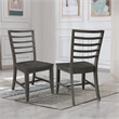 Set of Two Solid Wood Soma Ladder Back Dining Chairs in Coal