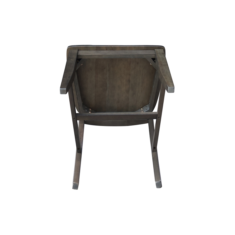 Set of Two Solid Wood Soma Ladder Back Dining Chairs in Coal