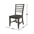 Set of Two Solid Wood Soma Ladder Back Dining Chairs in Coal