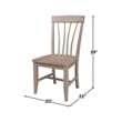 International Concepts Set of Two Solid Wood Soma Fan Back Dining Chairs in Flax