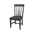 International Concepts Set of Two Solid Wood Soma Fan Back Dining Chairs in Coal