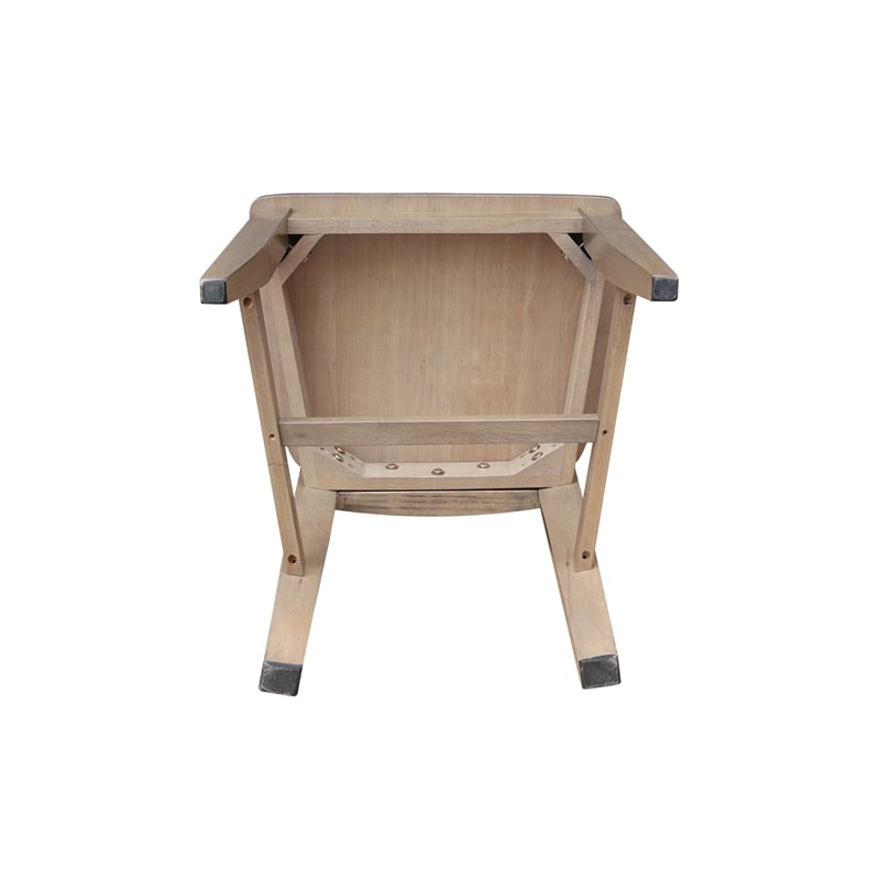 International Concepts Set of Two Solid Wood Soma Mission Dining Chairs in Flax