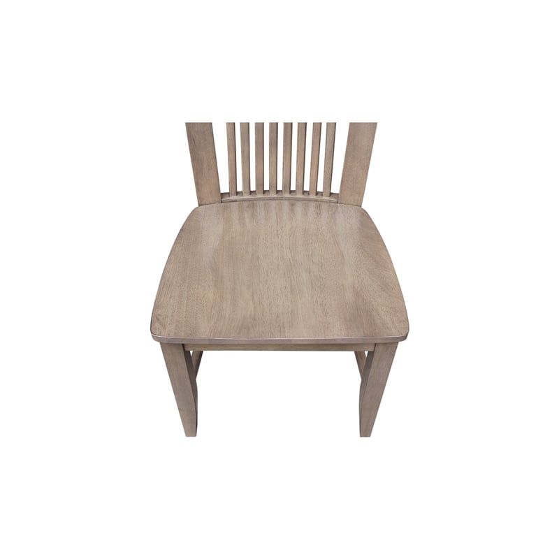 International Concepts Set of Two Solid Wood Soma Mission Dining Chairs in Flax