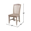 International Concepts Set of Two Solid Wood Soma Mission Dining Chairs in Flax