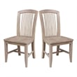 International Concepts Set of Two Solid Wood Soma Mission Dining Chairs in Flax