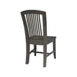 International Concepts Set of Two Solid Wood Soma Mission Dining Chairs in Coal