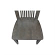 International Concepts Set of Two Solid Wood Soma Mission Dining Chairs in Coal
