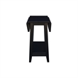 International Concepts Solid Wood Square Drop Leaf Side Table in Black