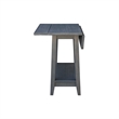 Solid Wood Square Drop Leaf Side Table in Heather Grey Antique