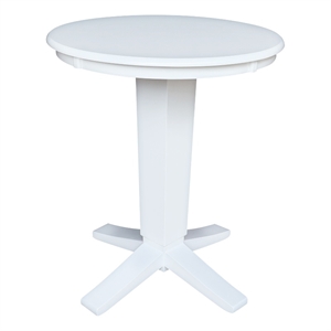 International Concepts 30&quot Solid Wood Round Top Pedestal Dining Table