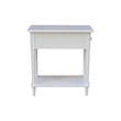 International Concepts Solid Wood Narrow Side Table in White