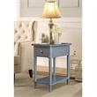 International Concepts Solid Wood Narrow Side Table in Heather Gray Antique