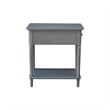 International Concepts Solid Wood Narrow Side Table in Heather Gray Antique