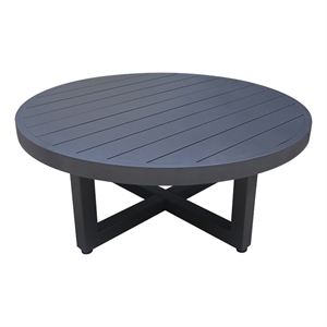 International Concepts Outdoor Aluminum Patio Coffee Table - Charcoal