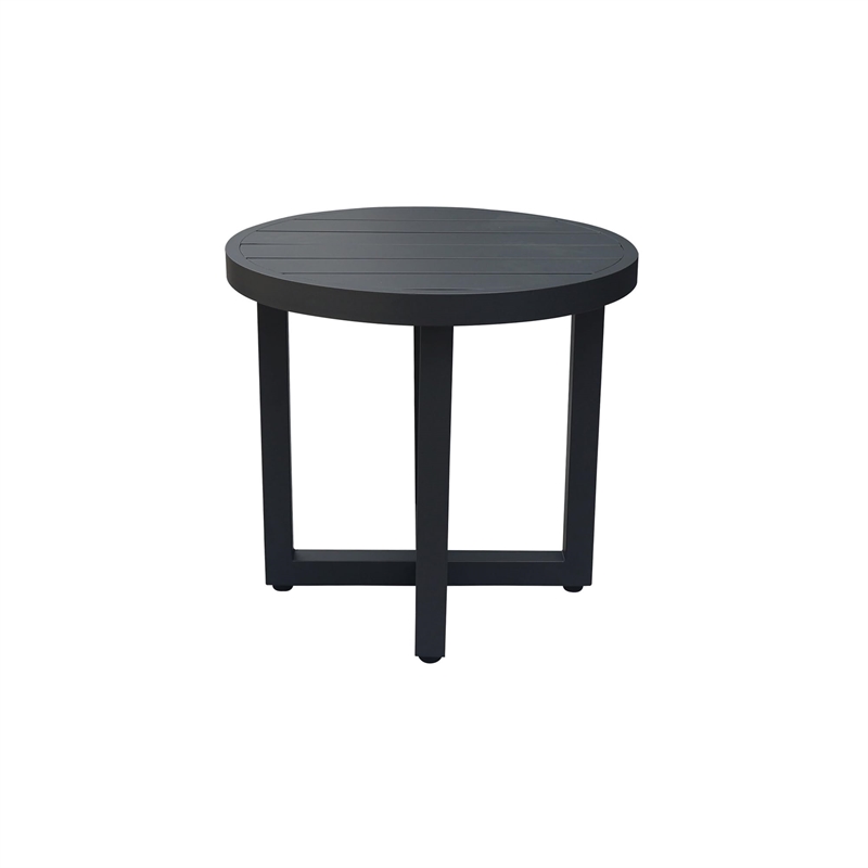 International Concepts Outdoor Aluminum Patio Side Table - Charcoal