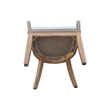 Set of Two Outdoor Teak Patio Dining Chair with Cushions - Natural