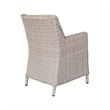 Outdoor Aluminum Wicker Patio Dining Chair with Cushion - Natural