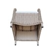 Outdoor Aluminum Wicker Patio Dining Chair with Cushion - Natural