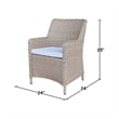 Outdoor Aluminum Wicker Patio Dining Chair with Cushion - Natural