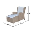 Outdoor Aluminum Wicker Patio Lounge Chair with Cushion - Natural